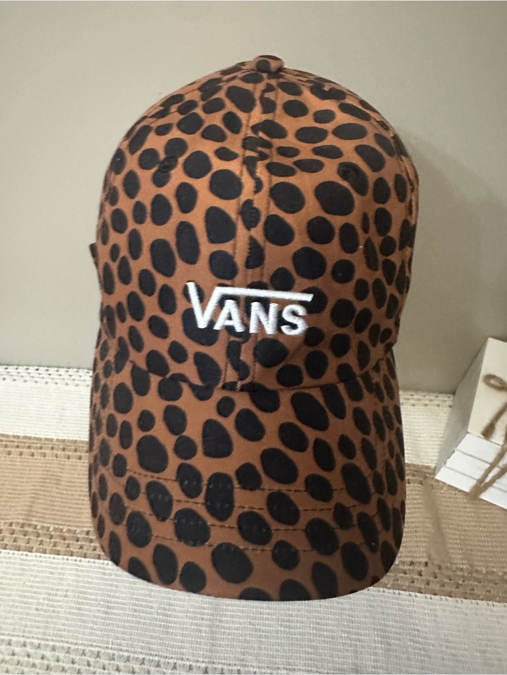 Vans Brown and Black Leopard Print Cap
